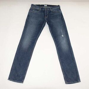 Hudson Men's Blake Slim Straight Jeans Size 34 x 34 NWT Blue Button Fly Denim